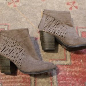 Gray booties